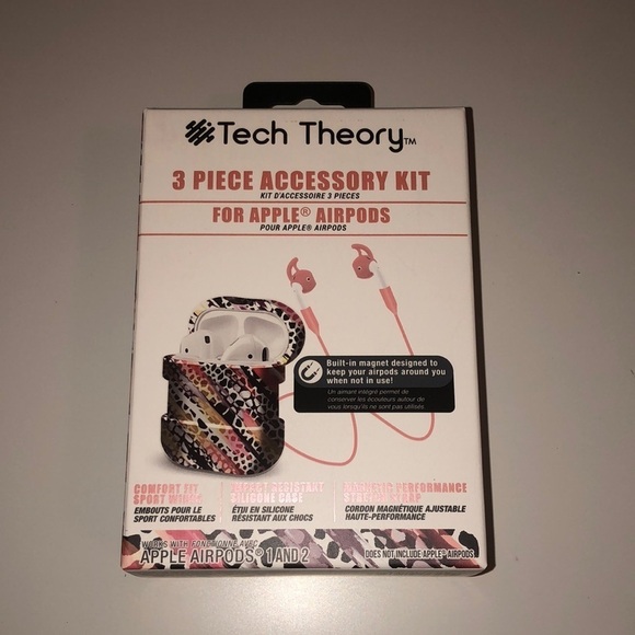 Accessory Kit for Apple Airpods Animal Print 3 Piece - Picture 1 of 2